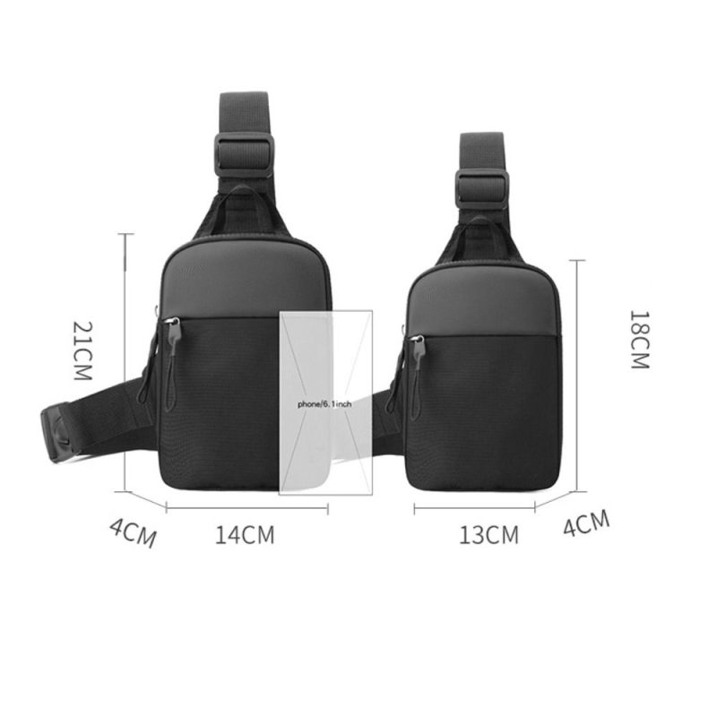 Men's Chest Bag Fashion Small Canvas Shoulder Crossbody Bags for Man Mini Cloth Sling Sport Cross Phone Male Handbag - Image 6