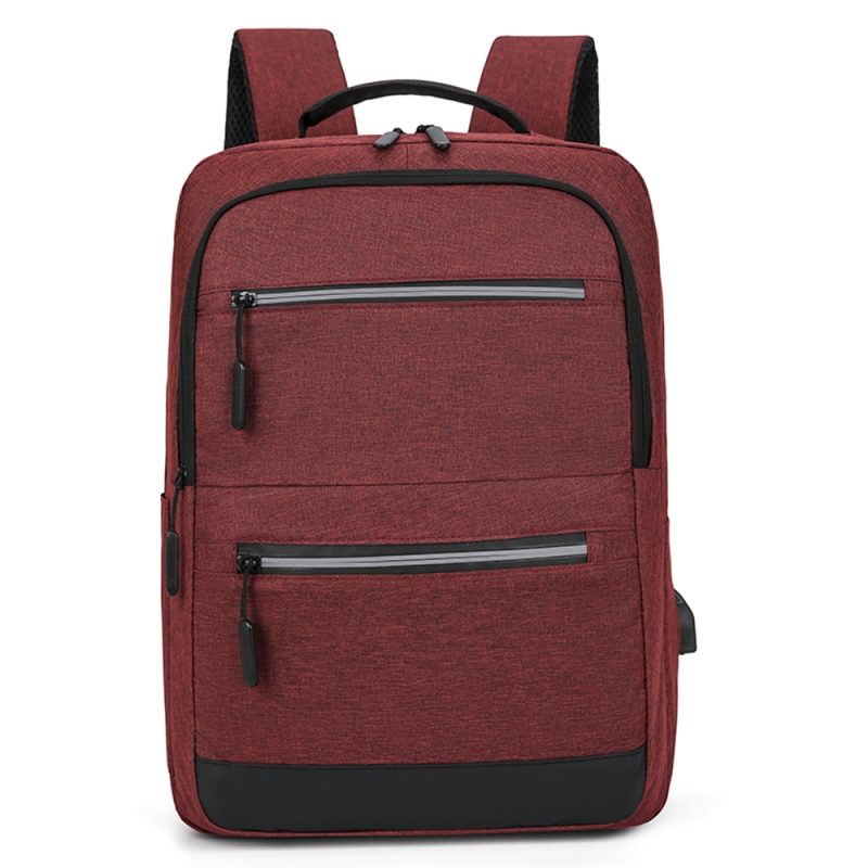 15.6-Inch Laptop Computer and Tablet Backpack,Multi-Pocket, Water-Resistant Oxford Fabric Reflective Strip, USB Interface Bag - Image 10