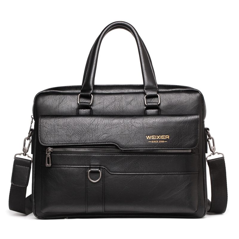 2023 Men Briefcase Bag High Quality Business Famous Brand PU Leather Shoulder Messenger Bags Office Handbag 14 inch Laptop bag - Image 5
