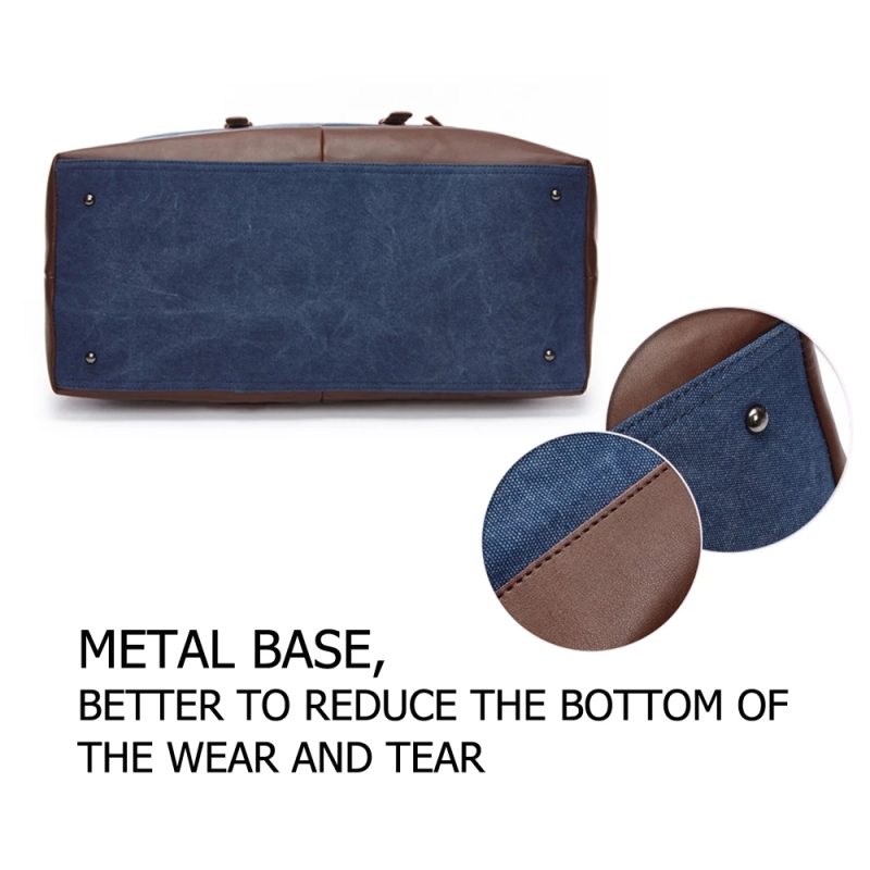 MARKROYAL Canvas Leather Men Travel Bags Carry On Luggage Bag Men Duffel Bag Handbag Travel Tote Large Weekend Bag Dropshipping - Image 4