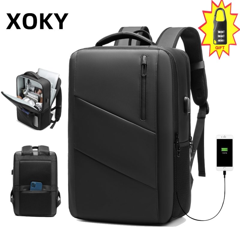 XOKY Business Travel Backpack Expandable Large Backpack USB Charging Men Fashion Backpack 15.6 Inch Laptop Backpack 2051 - Image 2