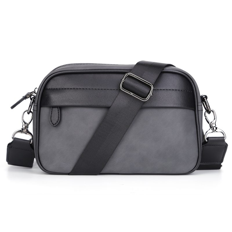 Men Shoulder Bag Leather Casual Business Messenger Bag Men Fashion Shoulder Crossbody Bag Small Square Plaid Designer Sling Bags - Image 9