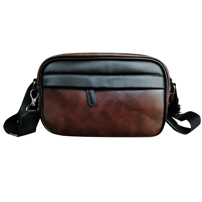 Men Shoulder Bag Leather Casual Business Messenger Bag Men Fashion Shoulder Crossbody Bag Small Square Plaid Designer Sling Bags - Image 10