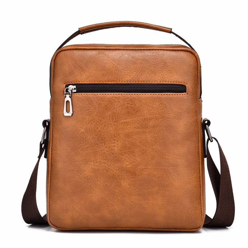 2024 New Luxury Brand Men Crossbody Bag Leather Shoulder Bag For Men Handbags Brown Business Large Capacity Messenger Side Bags - Image 6
