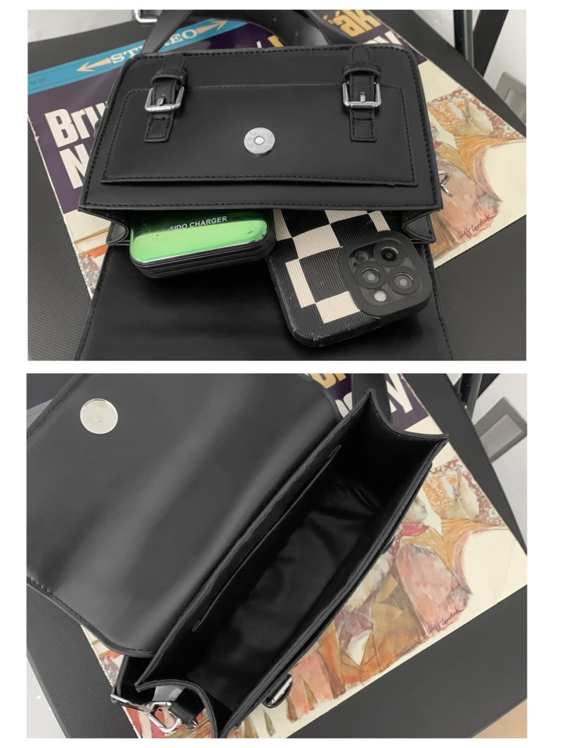 Minimalist Black Shoulder Bag Retro Male PU Leather Crossbody Bags Men's Small Messenger Bag for Men Suitable for Daily Use - Image 6