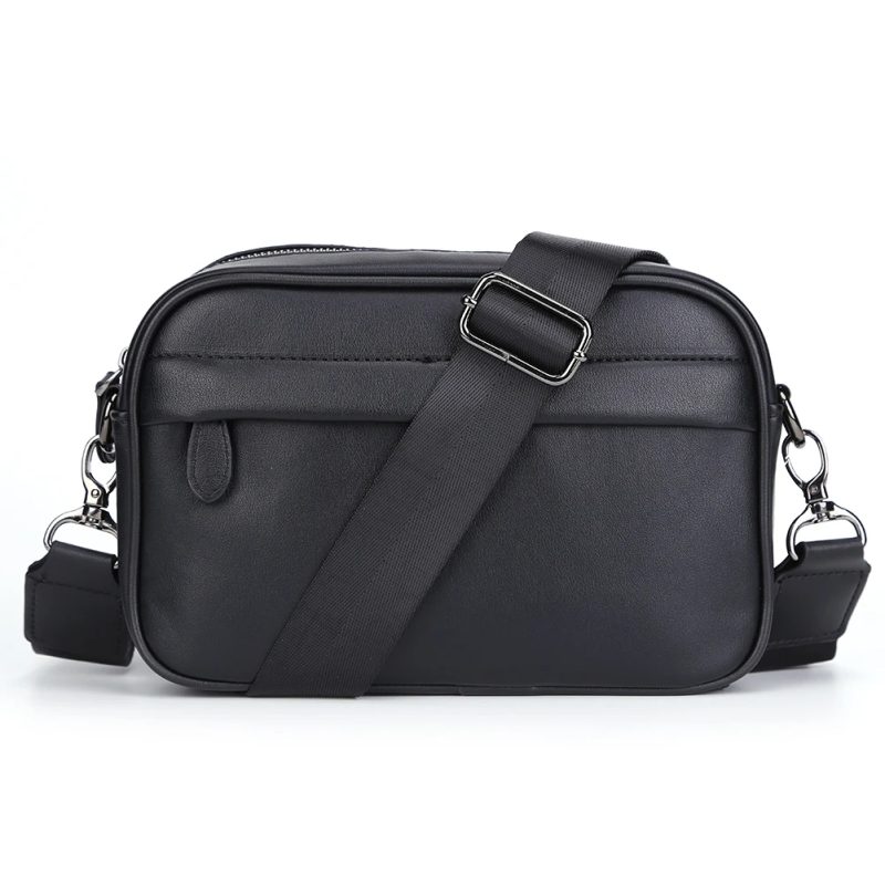 Business Shoulder Bag for Men PU Leather Messenger Bag Male Casual Sling Belt Crossbody Bags Man Design Handbag Purse Men's Bag - Image 2