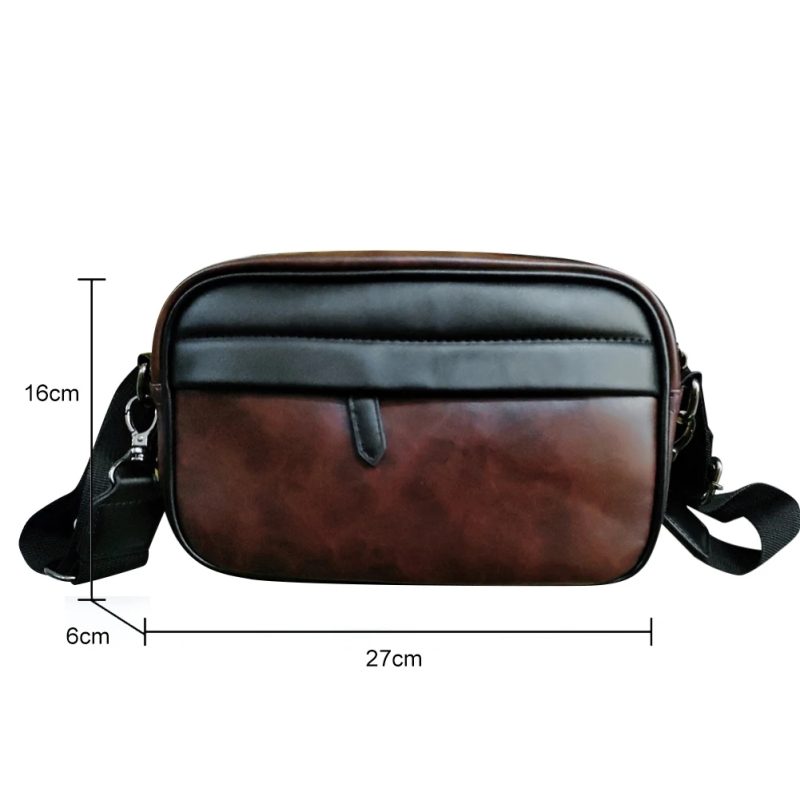 Business Shoulder Bag for Men PU Leather Messenger Bag Male Casual Sling Belt Crossbody Bags Man Design Handbag Purse Men's Bag - Image 8