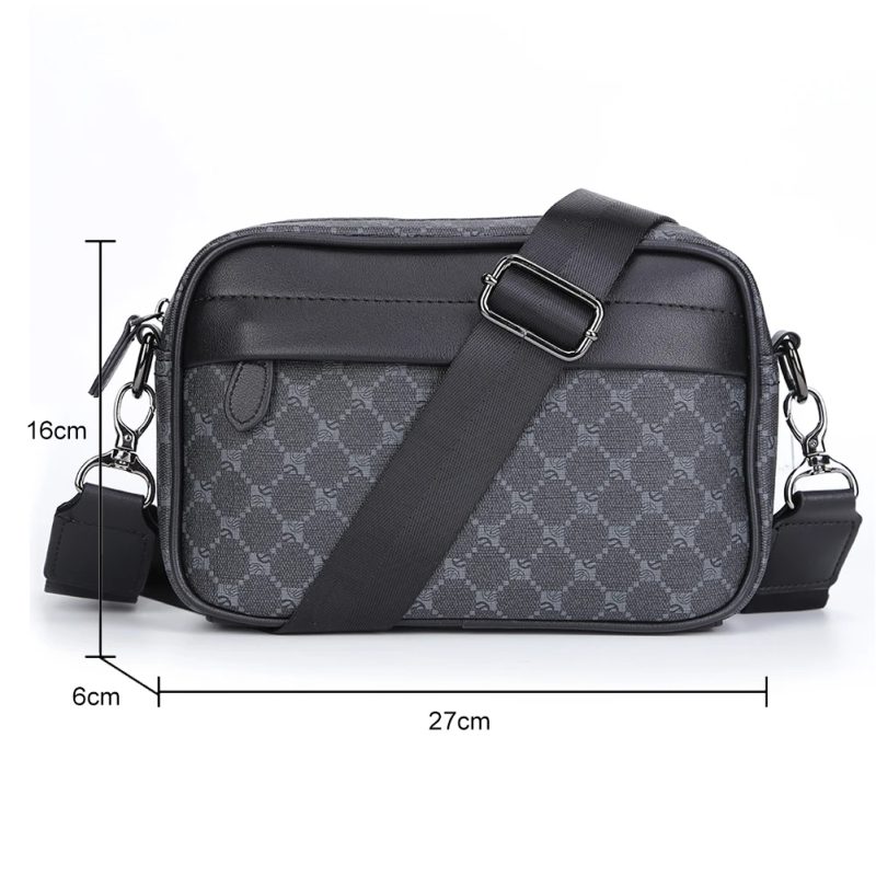 Business Shoulder Bag for Men PU Leather Messenger Bag Male Casual Sling Belt Crossbody Bags Man Design Handbag Purse Men's Bag - Image 9