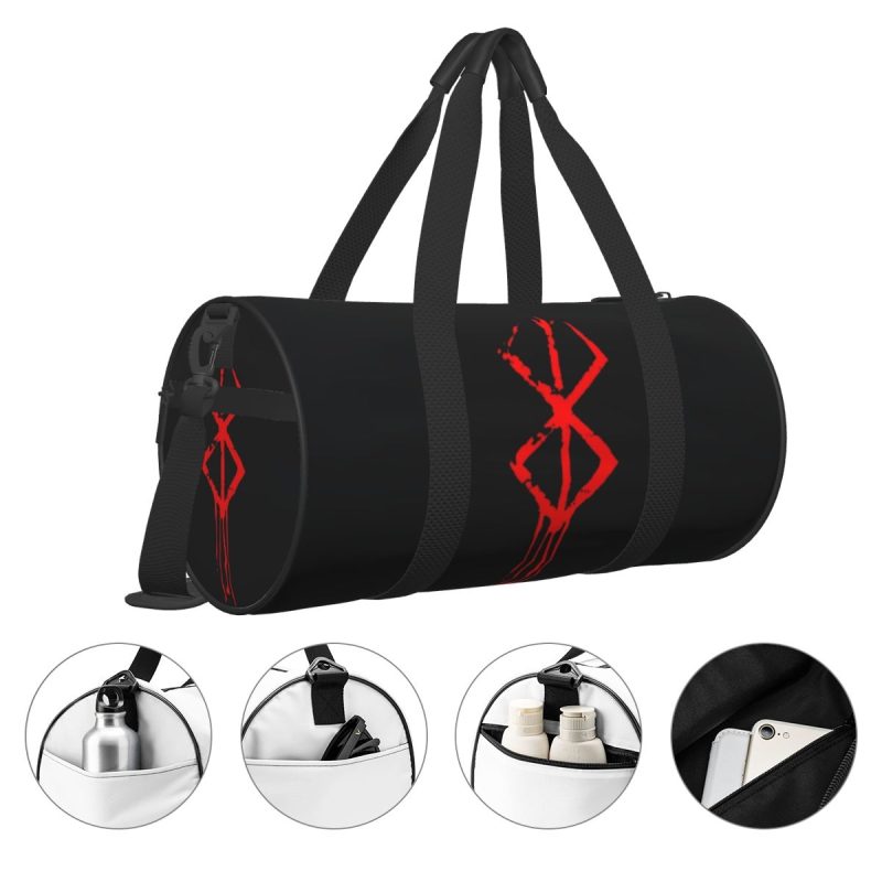 D-Demons Marks Japaese Sports Bags Cool Fashion Funny Travel Gym Bag Gym Accessories Fun Handbags Men Design Oxford Fitness Bag - Image 3