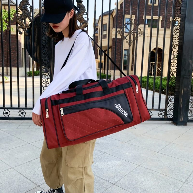 Oxford Sports Bag Large Capacity Fitness Training Bag Waterproof Large Capacity Weekend Duffle Travel Bag Fitness Bag - Image 4