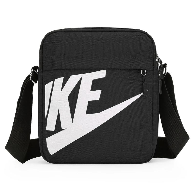 Men's Messenger Bag Small Nylon Crossbody Shoulder Bag Waterproof Casual Black Purse for Work School Travel - Image 7