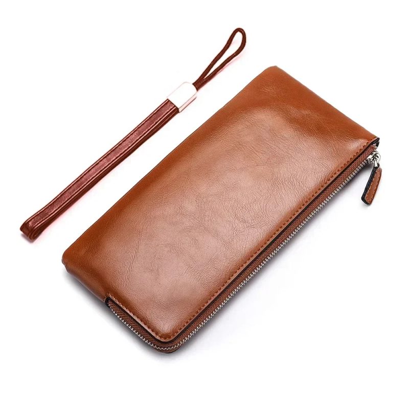 New Business Style Men's Clutch Large Wallet Soft PU Leather Male Wristlet Pack Bag Elegant Leisure Stylish Hand Bags Man Pouch - Image 7