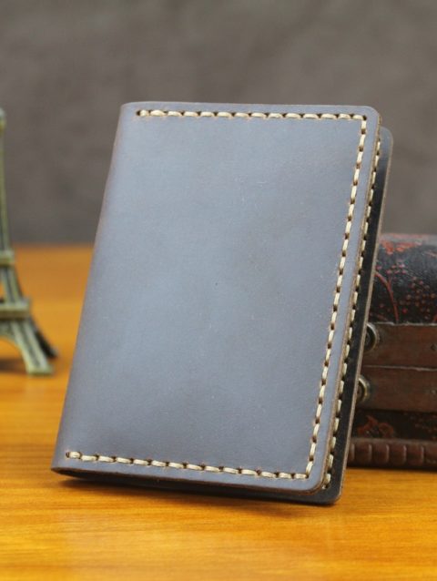 Luxury Handmade Genuine Leather Business Card Holder Men Leather Credit Card Case Small Women Card ID Holder Cover Card Wallet
