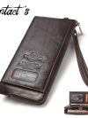 2022 Men Wallet Clutch Genuine Leather Brand Rfid Wallet Male Organizer Cell Phone Clutch Bag Long Coin Purse Free Engrave