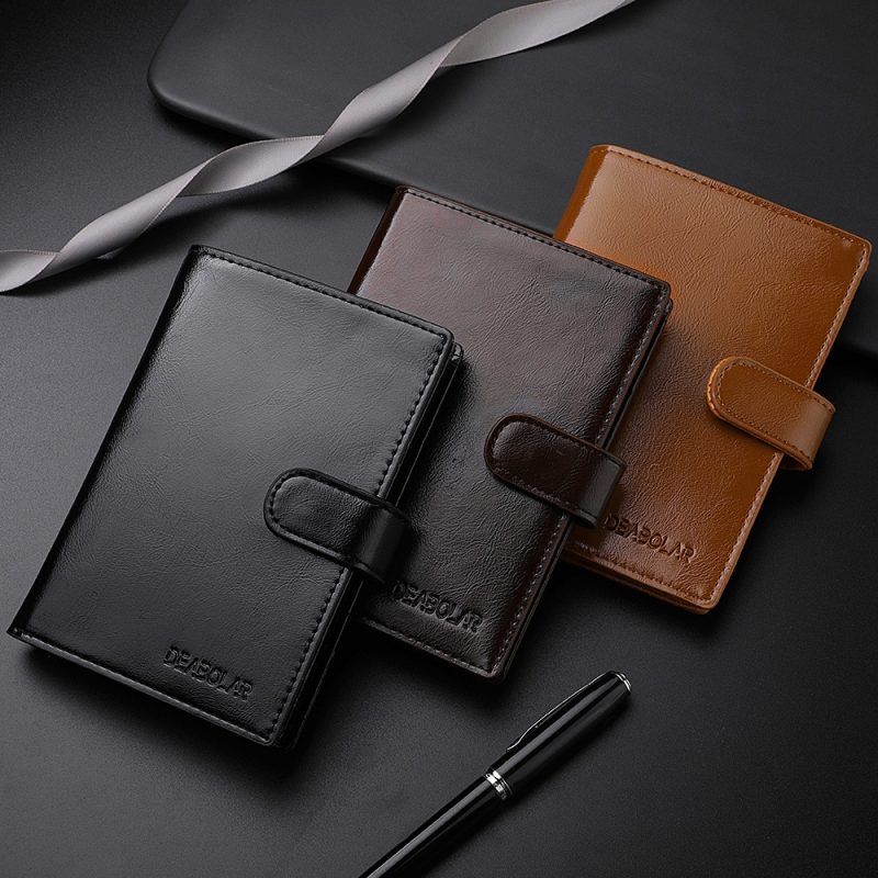 Short Men Wallets Casual Male Purses Zipper Card Bag Coin Bag Small Passport Cover Men's Purse Carteira Masculina Billetera - Image 2
