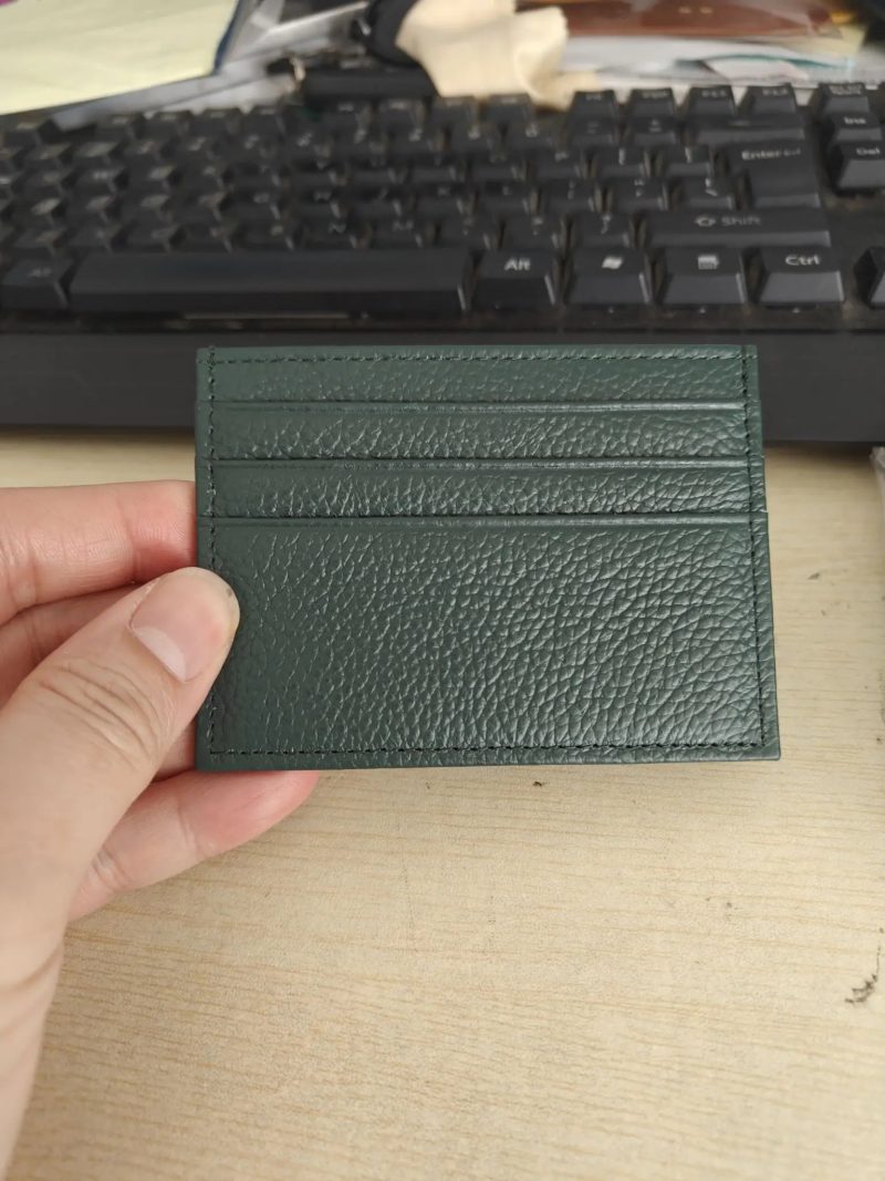 Custom Logo Genuine Leather Card Holder Personalized Initials Men Slim Card Wallet DIY Gift Women Credit Card Sleeve Wholesale - Image 9