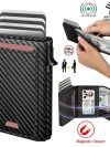 2024 New Men's Business Wallet Multi-card slot magnetic enclosure RFID Blocking Travel Wallet Card holder card pack