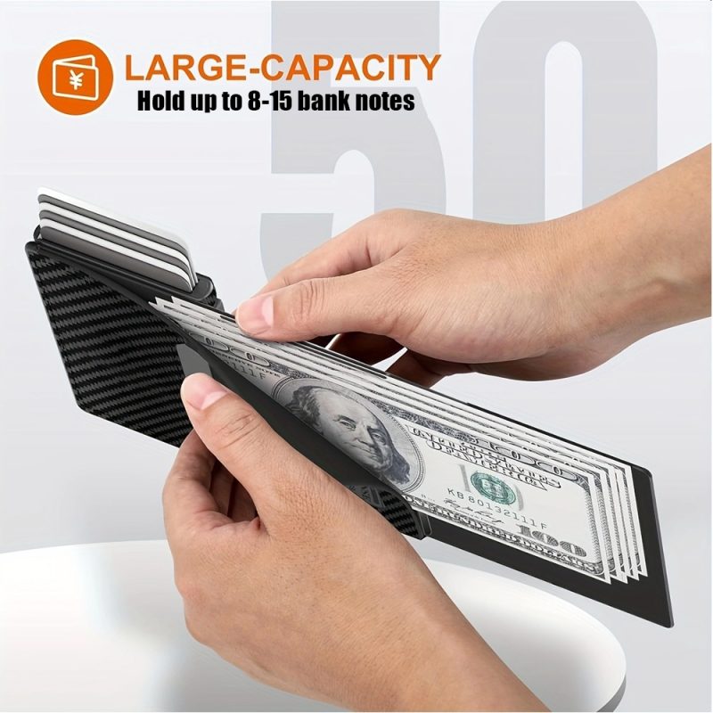 2024 New Men's Business Wallet Multi-card slot magnetic enclosure RFID Blocking Travel Wallet Card holder card pack - Image 5