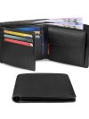 Wallets Mens Slim RFID Blocking Genuine Leather with Coin Pocket 2 Banknote Compartments 10 Credit Card Holders Wallet for Men