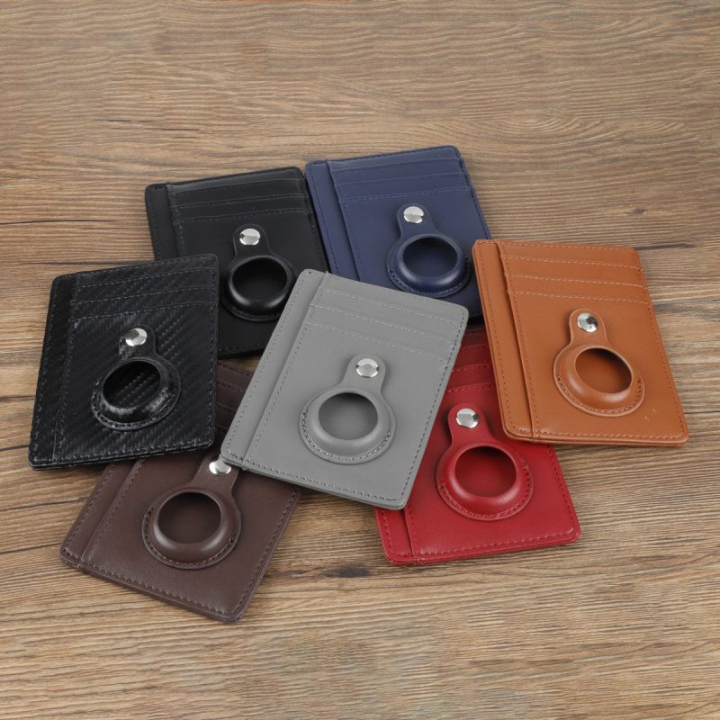 New Airtag Wallet Slim Minimalist Leather Credit Card Holder For AirTag Protective ID Case Small Anti-lost Protective Purse - Image 6