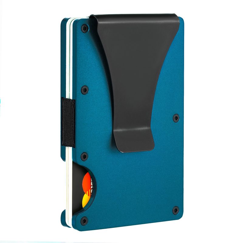 Slim Wallet Men Front Pocket Blocking Minimalist Wallet For Men Metal Wallet With Money Clip Mini Holder ID Credit Card - Image 4