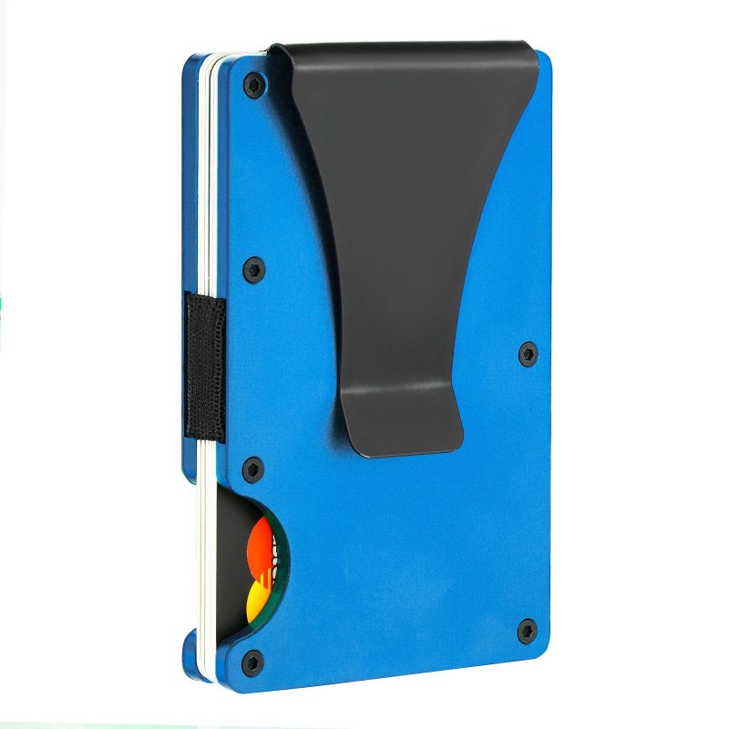 Slim Wallet Men Front Pocket Blocking Minimalist Wallet For Men Metal Wallet With Money Clip Mini Holder ID Credit Card - Image 6
