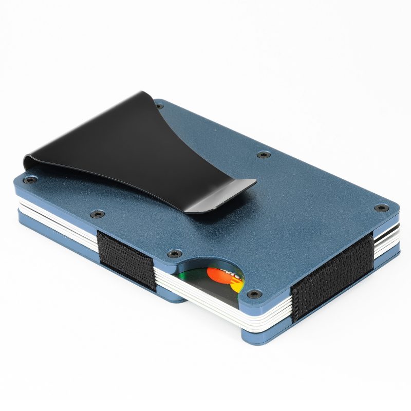 Slim Wallet Men Front Pocket Blocking Minimalist Wallet For Men Metal Wallet With Money Clip Mini Holder ID Credit Card - Image 8
