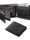 Wallets for Mens Muti-Functional RFID Blocking Slim Wallet with 15 Credit Card Holders