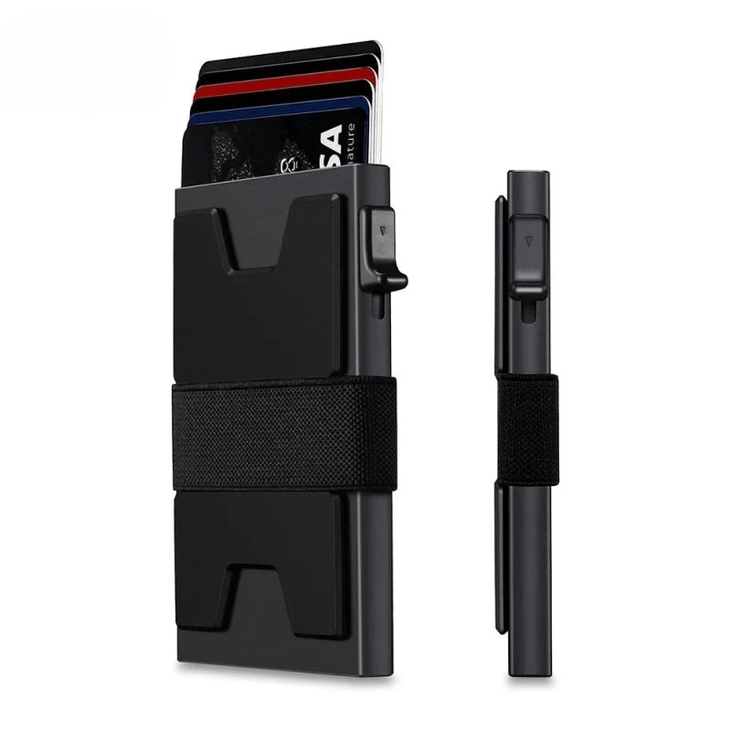 Rfid Credit Card Holder Wallets Money Bag Metal Slim Thin Men Wallet Aluminium Automatic Luxury Wallet Male Purse Vallet Choice