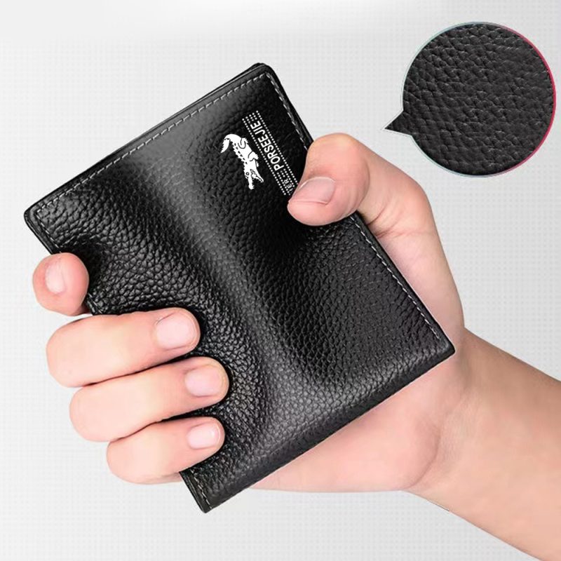 Men Wallet Leather Business Foldable Wallet Luxury Billfold Slim Hipster Credit Card Holders Inserts Coin Purses Vintage Walltes - Image 5