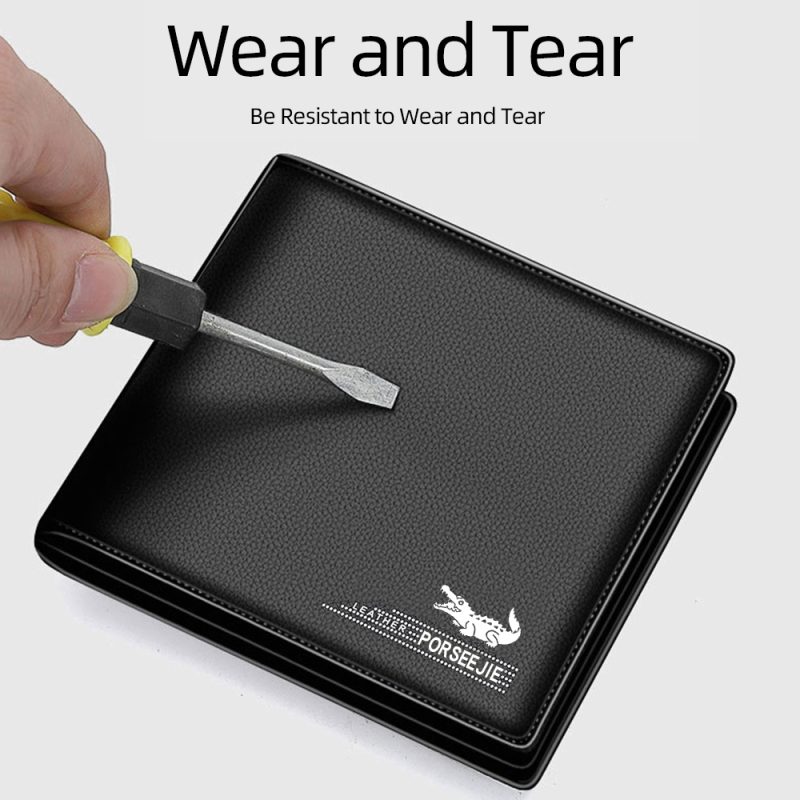 Men Wallet Leather Business Foldable Wallet Luxury Billfold Slim Hipster Credit Card Holders Inserts Coin Purses Vintage Walltes - Image 6
