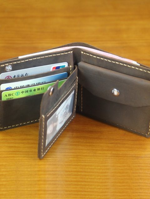 Luxury Handmade 100% Genuine Leather Men Wallet Purse Short Money Clip with Coin Pocket Male Money Bag Multi-Card Wallet Vintage