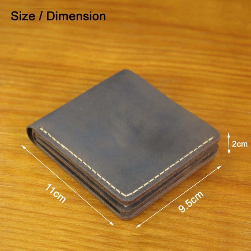Luxury Handmade 100% Genuine Leather Men Wallet Purse Short Money Clip with Coin Pocket Male Money Bag Multi-Card Wallet Vintage - Image 2