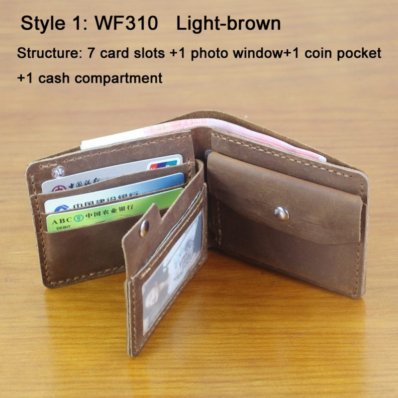 Luxury Handmade 100% Genuine Leather Men Wallet Purse Short Money Clip with Coin Pocket Male Money Bag Multi-Card Wallet Vintage - Image 10