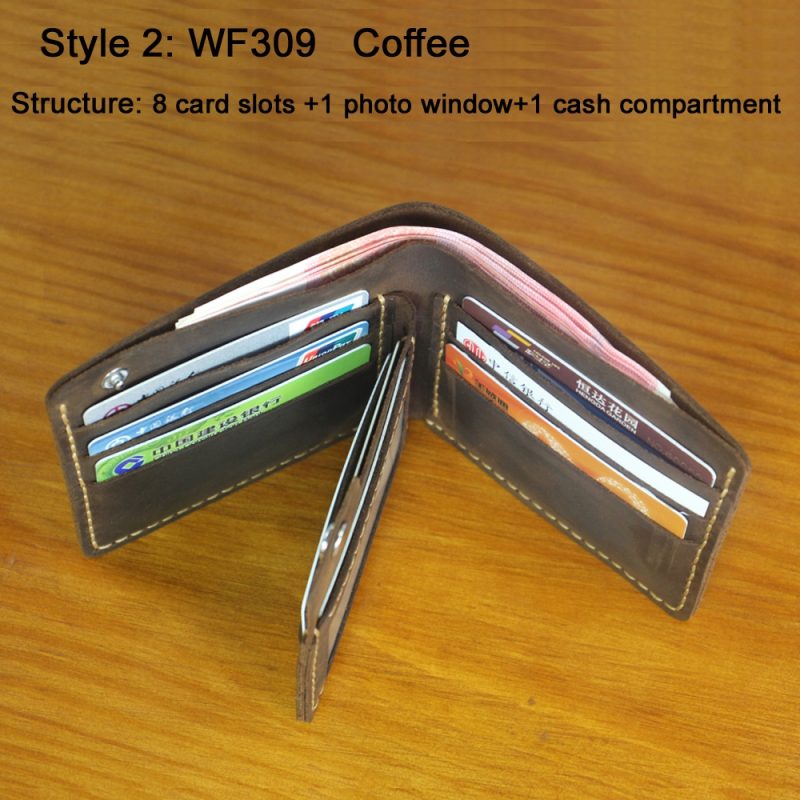 Luxury Handmade 100% Genuine Leather Men Wallet Purse Short Money Clip with Coin Pocket Male Money Bag Multi-Card Wallet Vintage - Image 11