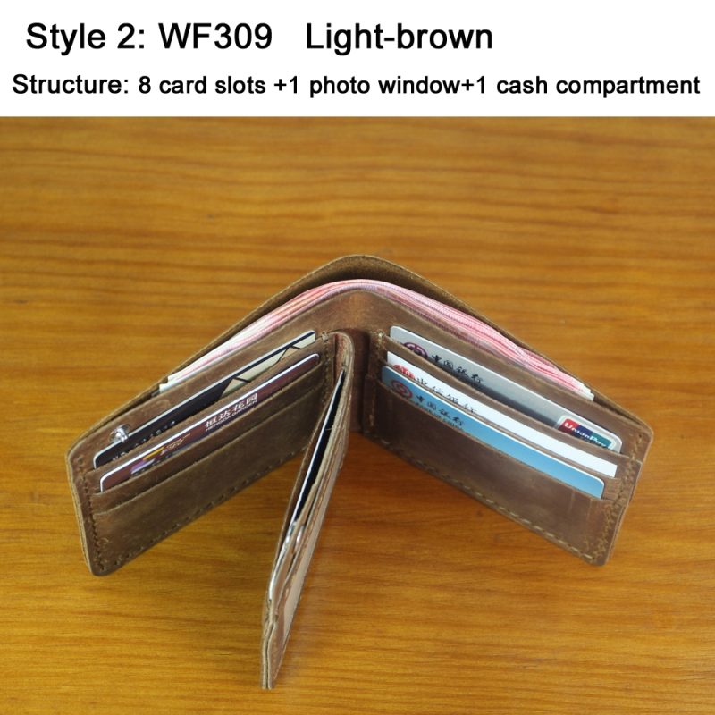 Luxury Handmade 100% Genuine Leather Men Wallet Purse Short Money Clip with Coin Pocket Male Money Bag Multi-Card Wallet Vintage - Image 12