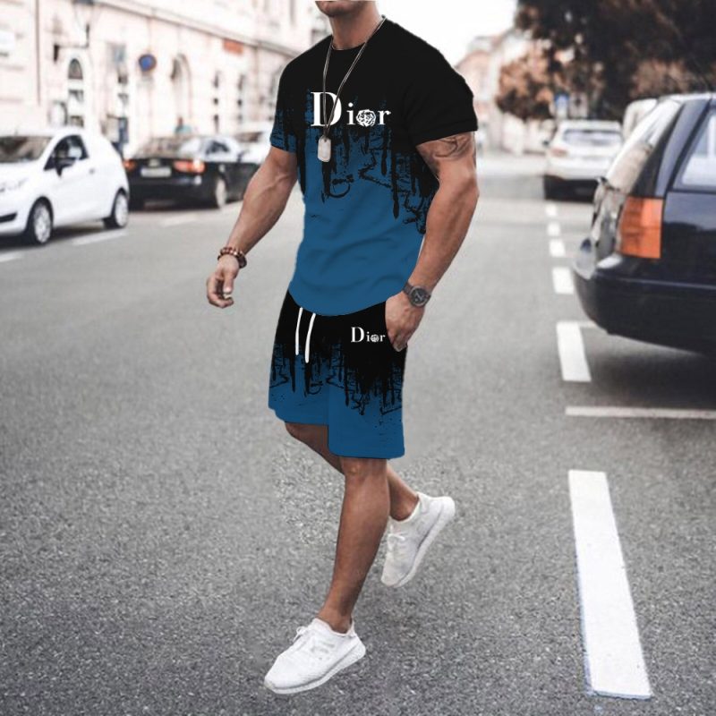 2024 Men's Summer Sports Set Short sleeved T-shirt+Shorts Set 2-piece Sports Jogging Set Men's Casual Set S-6XL Large Size - Image 4