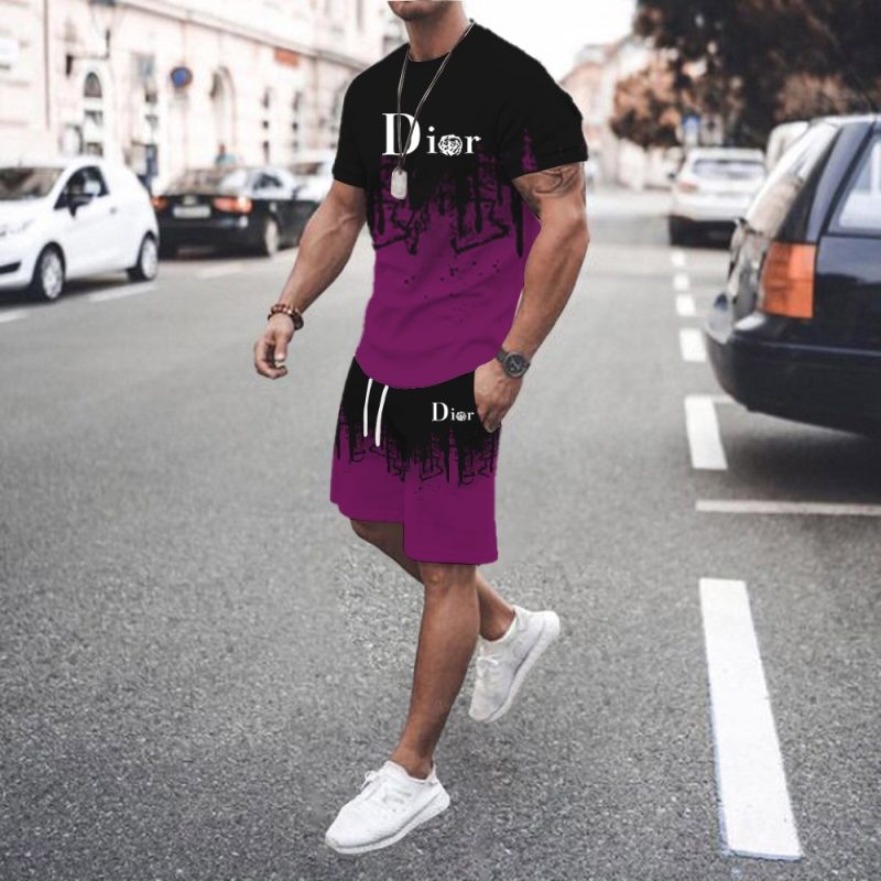 2024 Men's Summer Sports Set Short sleeved T-shirt+Shorts Set 2-piece Sports Jogging Set Men's Casual Set S-6XL Large Size - Image 5