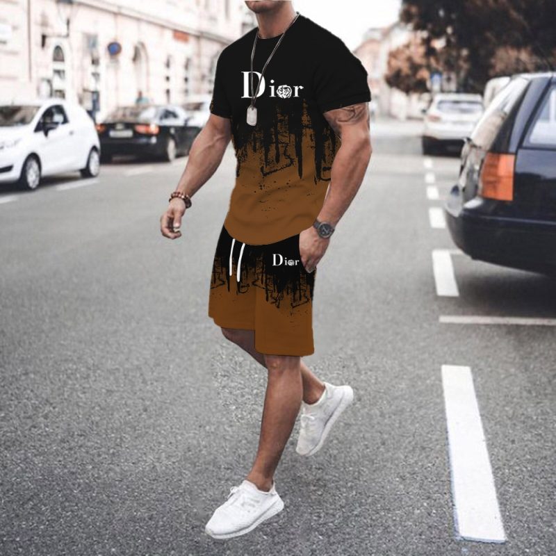 2024 Men's Summer Sports Set Short sleeved T-shirt+Shorts Set 2-piece Sports Jogging Set Men's Casual Set S-6XL Large Size - Image 6