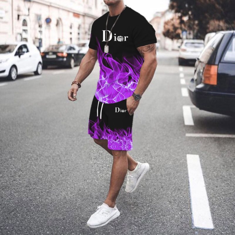 2024 Men's Summer Sports Set Short sleeved T-shirt+Shorts Set 2-piece Sports Jogging Set Men's Casual Set S-6XL Large Size - Image 7