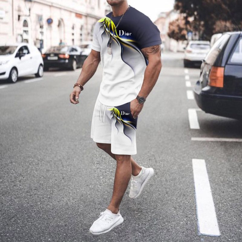 2024 Men's Summer Sports Set Short sleeved T-shirt+Shorts Set 2-piece Sports Jogging Set Men's Casual Set S-6XL Large Size - Image 8