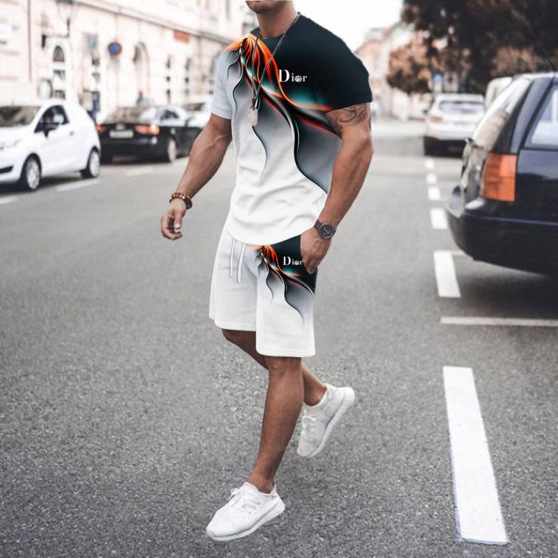 2024 Men's Summer Sports Set Short sleeved T-shirt+Shorts Set 2-piece Sports Jogging Set Men's Casual Set S-6XL Large Size - Image 12