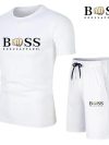 Fashion set men's casual sportswear set 2024 new men's fitness quick drying sportswear short sleeved T-shirt+shorts 2-piece set