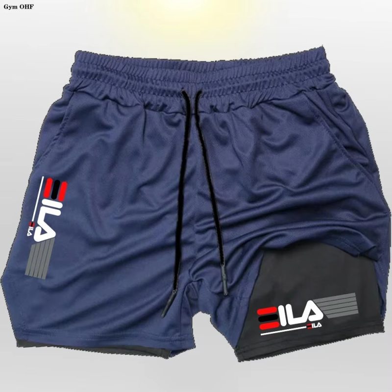 Running Shorts Men Gym Sports Shorts 2 In 1 Quick Dry Outdoors Workout Training Fitness Jogging Short Pants Summer Men Shorts - Image 2
