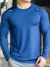 Men's Sports Fitness Long Sleeve Outdoor Badminton Quick Dry Training Shirt Casual Thin Running Top Bodybuilding Sportswear