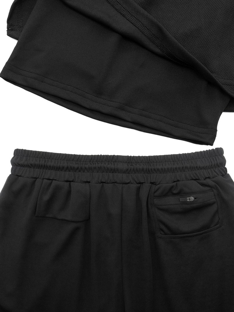 2-in-1 Men's Performance Running Shorts - Moisture-Wicking, Compression Support With Secure Zipper Pocket For Gym & Training - Image 5
