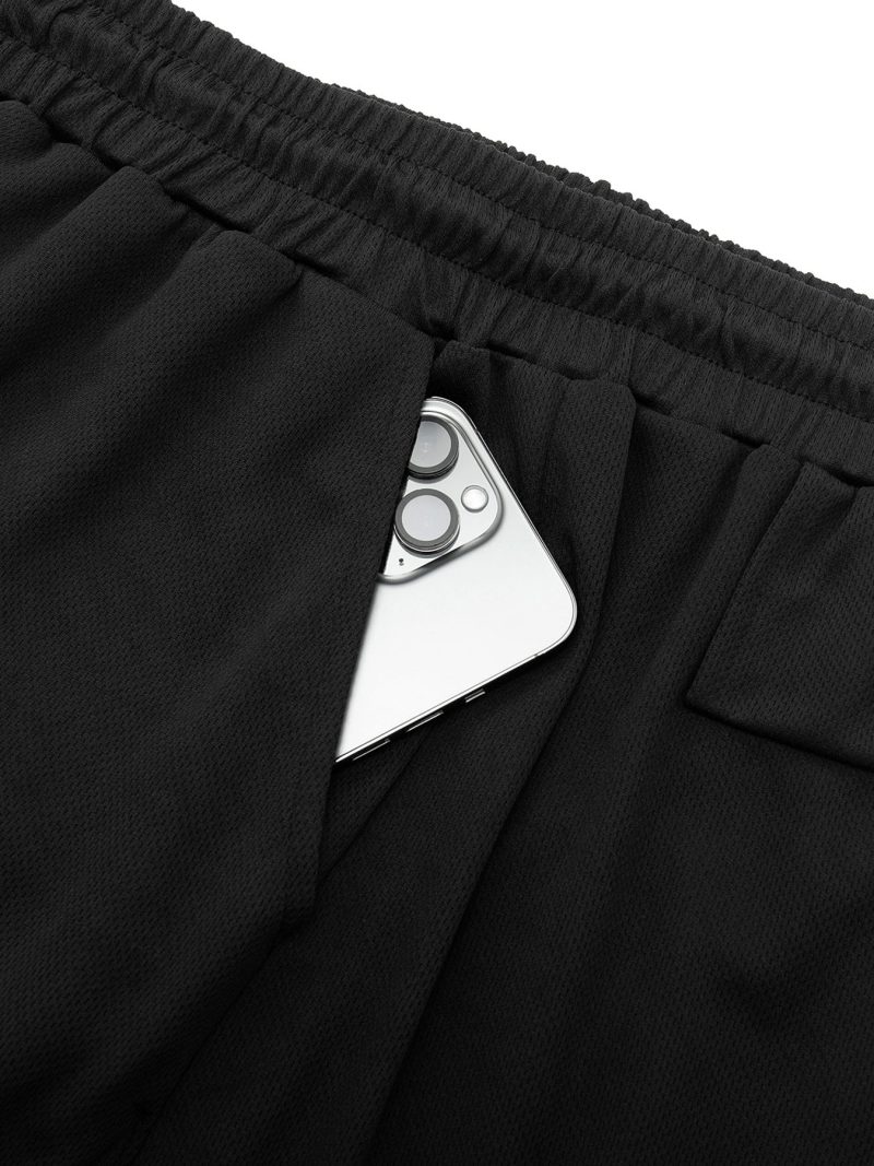 2-in-1 Men's Performance Running Shorts - Moisture-Wicking, Compression Support With Secure Zipper Pocket For Gym & Training - Image 6
