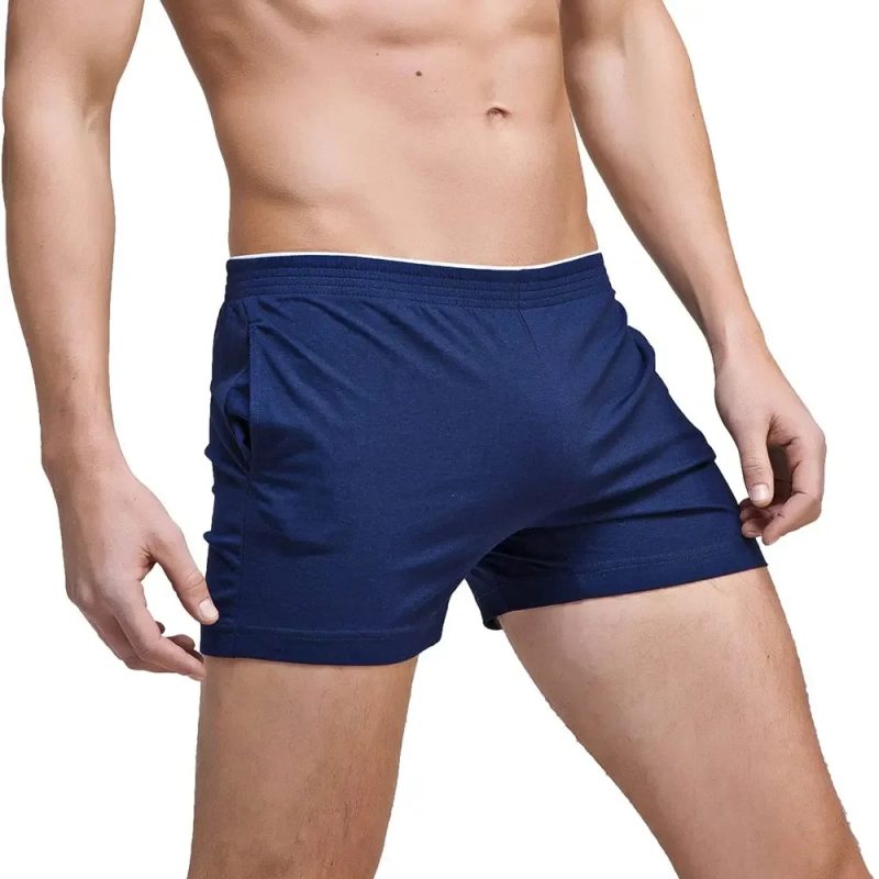 Men's Running Workout Active Shorts Cotton Gym Training Lounge Sleep Bottoms Elastic Waist Casual Pajama Pocket Jogger Home Wear - Image 5