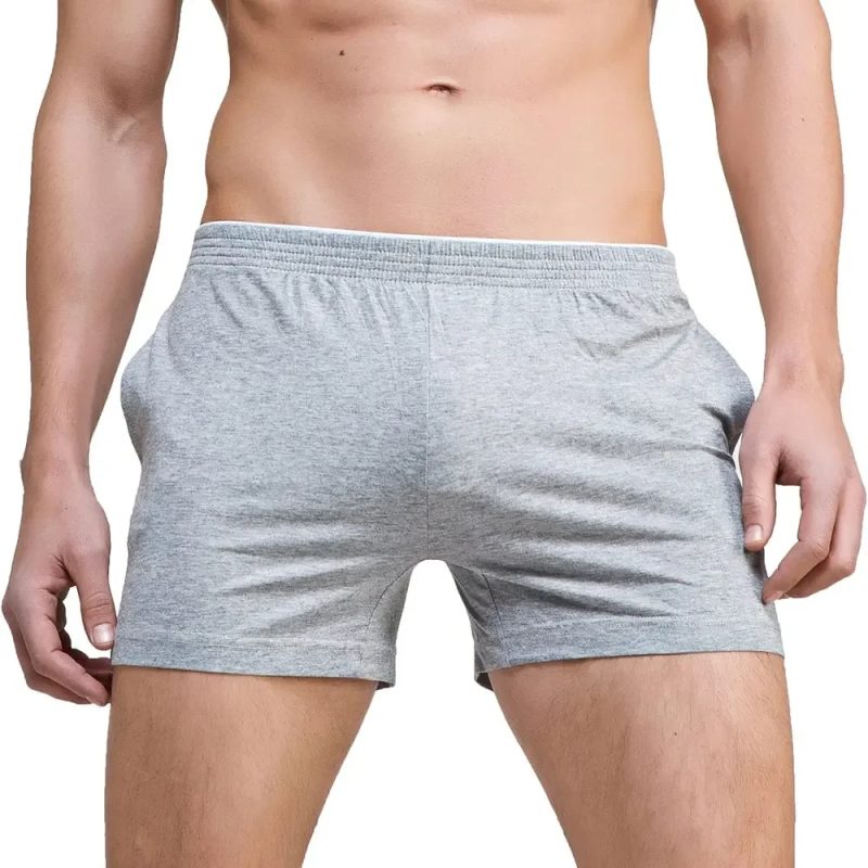 Men's Running Workout Active Shorts Cotton Gym Training Lounge Sleep Bottoms Elastic Waist Casual Pajama Pocket Jogger Home Wear - Image 7