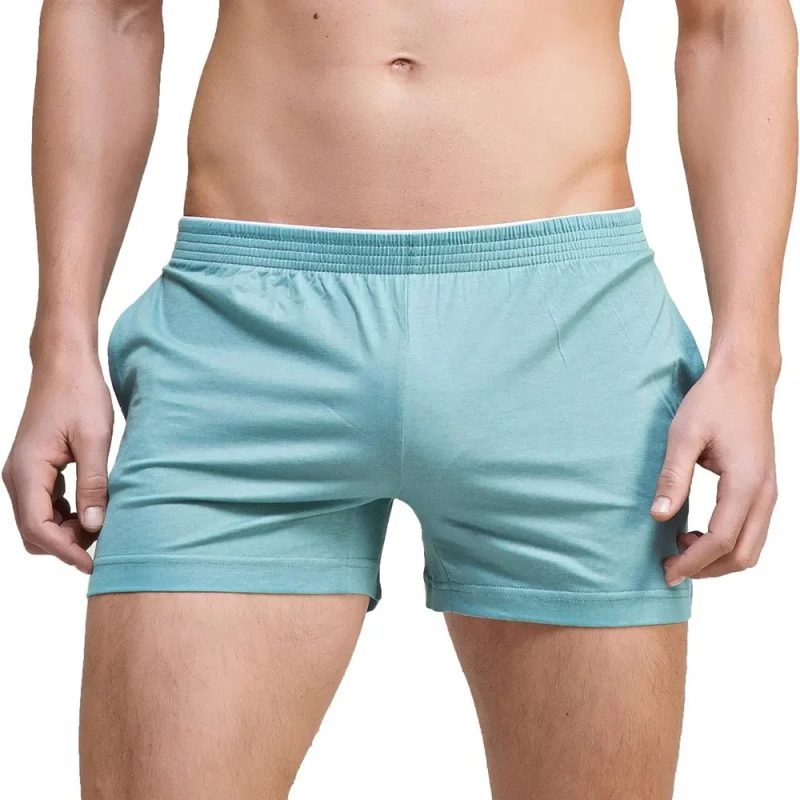 Men's Running Workout Active Shorts Cotton Gym Training Lounge Sleep Bottoms Elastic Waist Casual Pajama Pocket Jogger Home Wear - Image 10